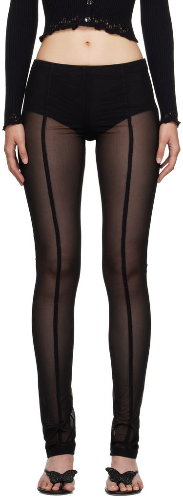 Pajkice Blumarine Blumarine Sheer Panel Leggings Črna | A344P013A, 0