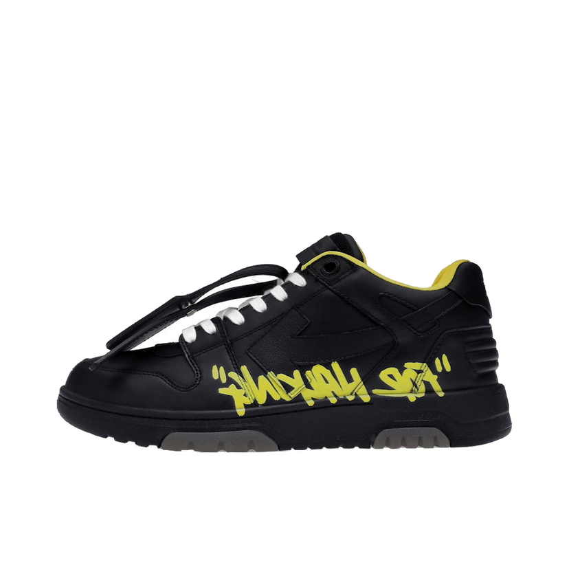 Superge in čevlji Off-White Out Of Office "OOO" Low Tops For Walking Black Yellow Črna | OMIA189S22LEA0031018