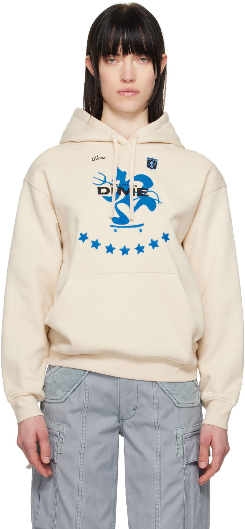 Pulover Dime Dime Patinadores Hoodie Bež | DIMESP2546FOG
