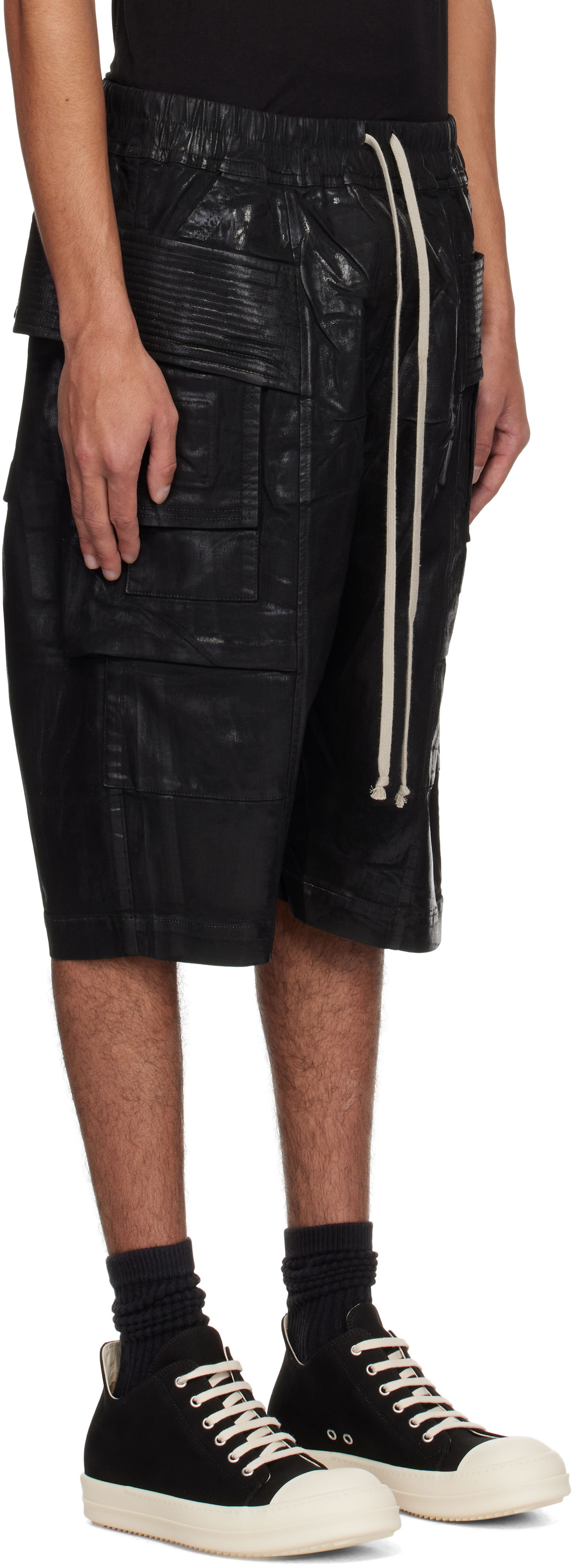 Kratke hlače Rick Owens Rick Owens DRKSHDW Hollywood Creatch Cargo Pods Shorts Črna | DU01E3382 SCF, 1