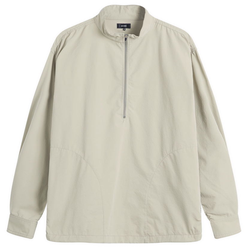 Pulover BEAMS Tech Stand Collar Quarter-Zip Pullover Bež | 1111-1249-803-20