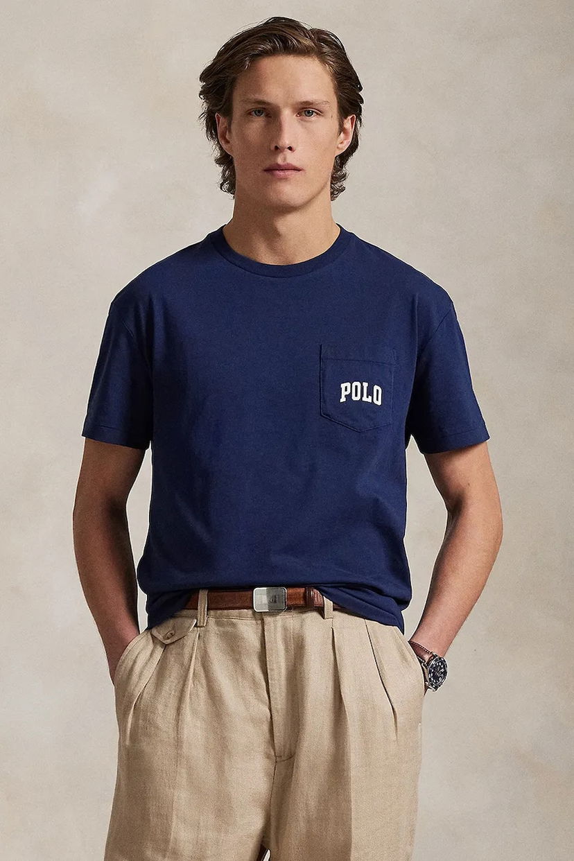 Majica Polo by Ralph Lauren Polo Ralph Lauren Sscnpktm12 Short Sleeve T-Shirt Mornarica | 710974585