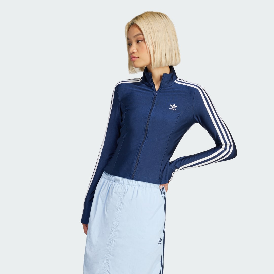 Vetrovka adidas Performance 3-Stripes Slim Jacket Modra | JD5023, 0