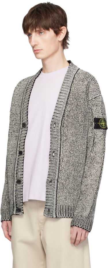 Pleteni pulover Stone Island Stone Island Cotton Chenille Cardigan Siva | K1S15 5100047 S00Z1, 3
