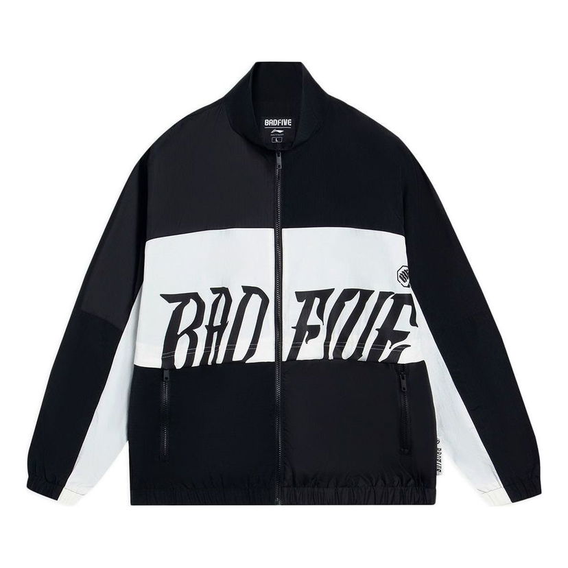 Bomber jakna Li-Ning Logo Color Block Jacket Črna | AFDT061-3