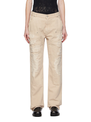 Hlače 1017 ALYX 9SM Destroyed Trousers Bež | AAUPA0411FA01