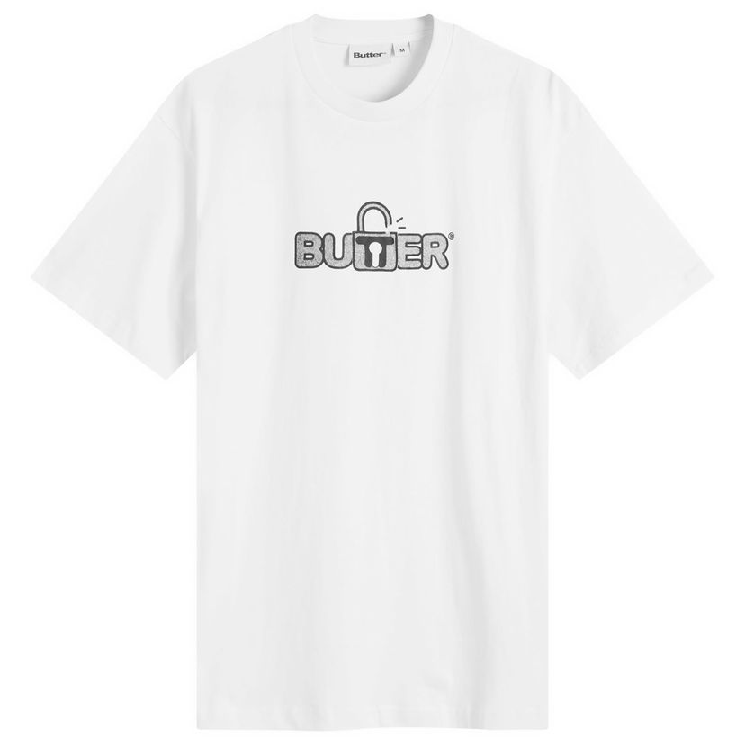 Majica Butter Goods Goods Lock T-Shirt Bela | BG243105-WHT