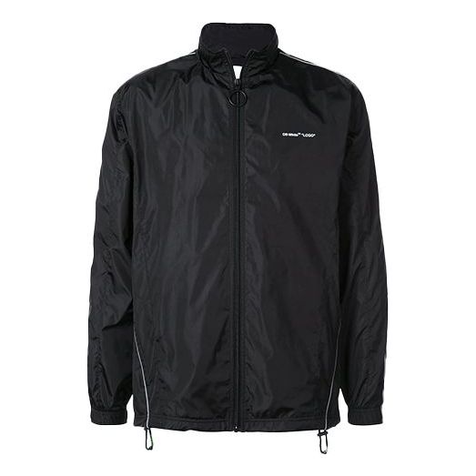 Vetrovka Off-White Track Jacket Črna | OMBD010S19A230011000