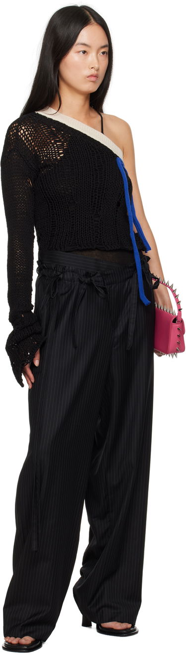 Pleteni pulover Andersson Bell Andersson Bell Ottolinger Edition One-Shoulder Knit Sweater Črna | atb1215w, 3