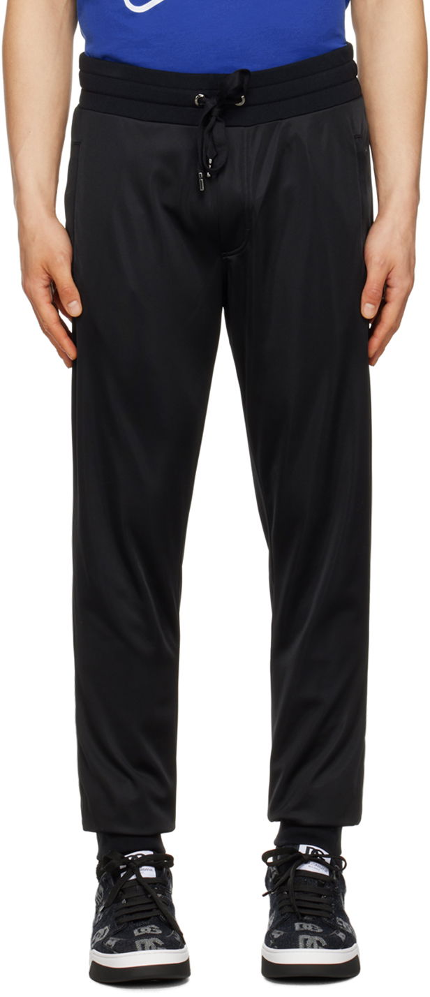 Trenirka Dolce & Gabbana Black Drawstring Sweatpants Črna | GVXQHTHU7B0