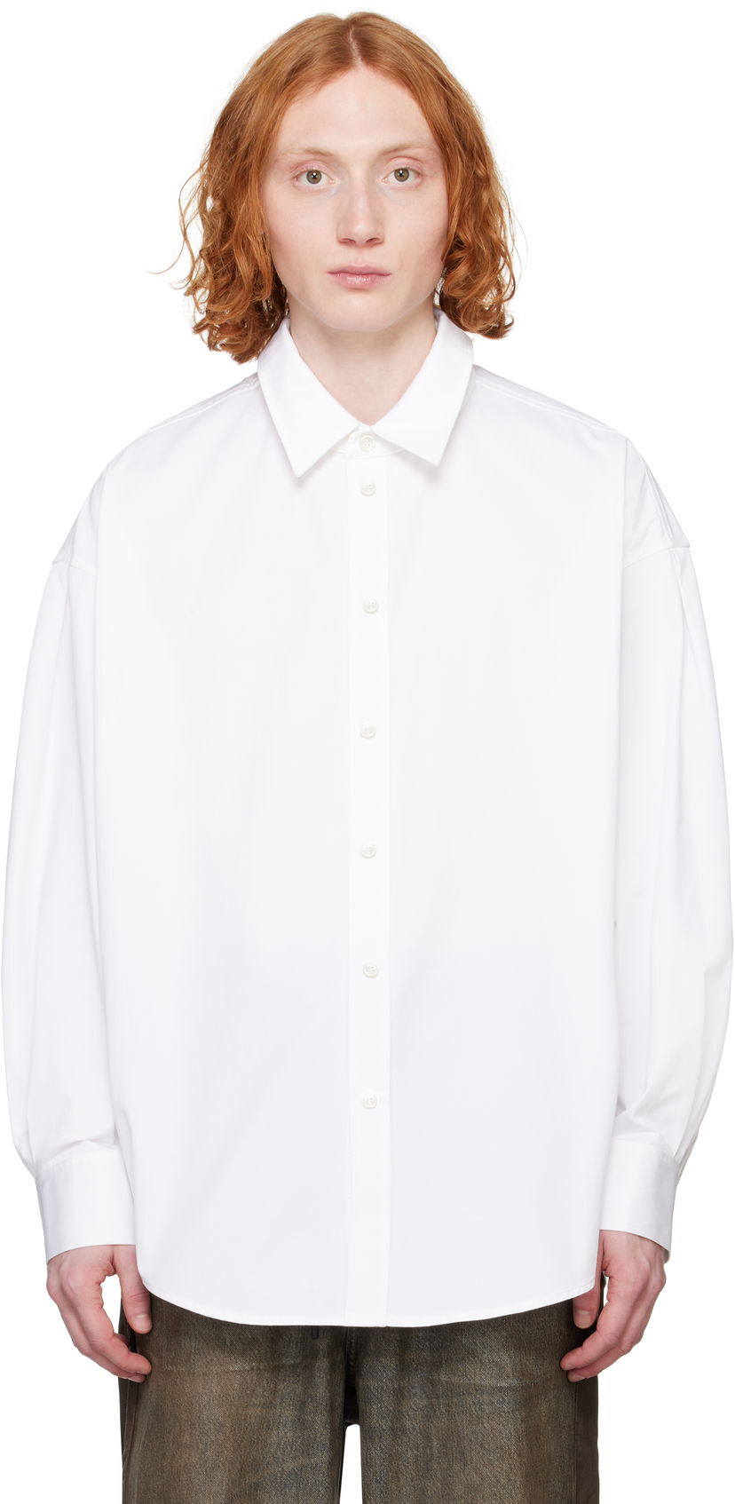 Srajce Alexander Wang Alexander Wang Classic Button-Up Shirt Bela | 6WC1251078