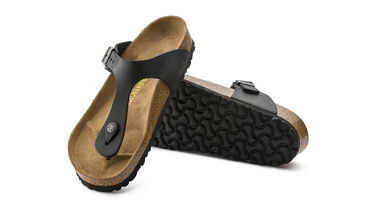 Superge in čevlji Birkenstock Gizeh Oiled Leather Black Regular Fit Črna | 845251, 5