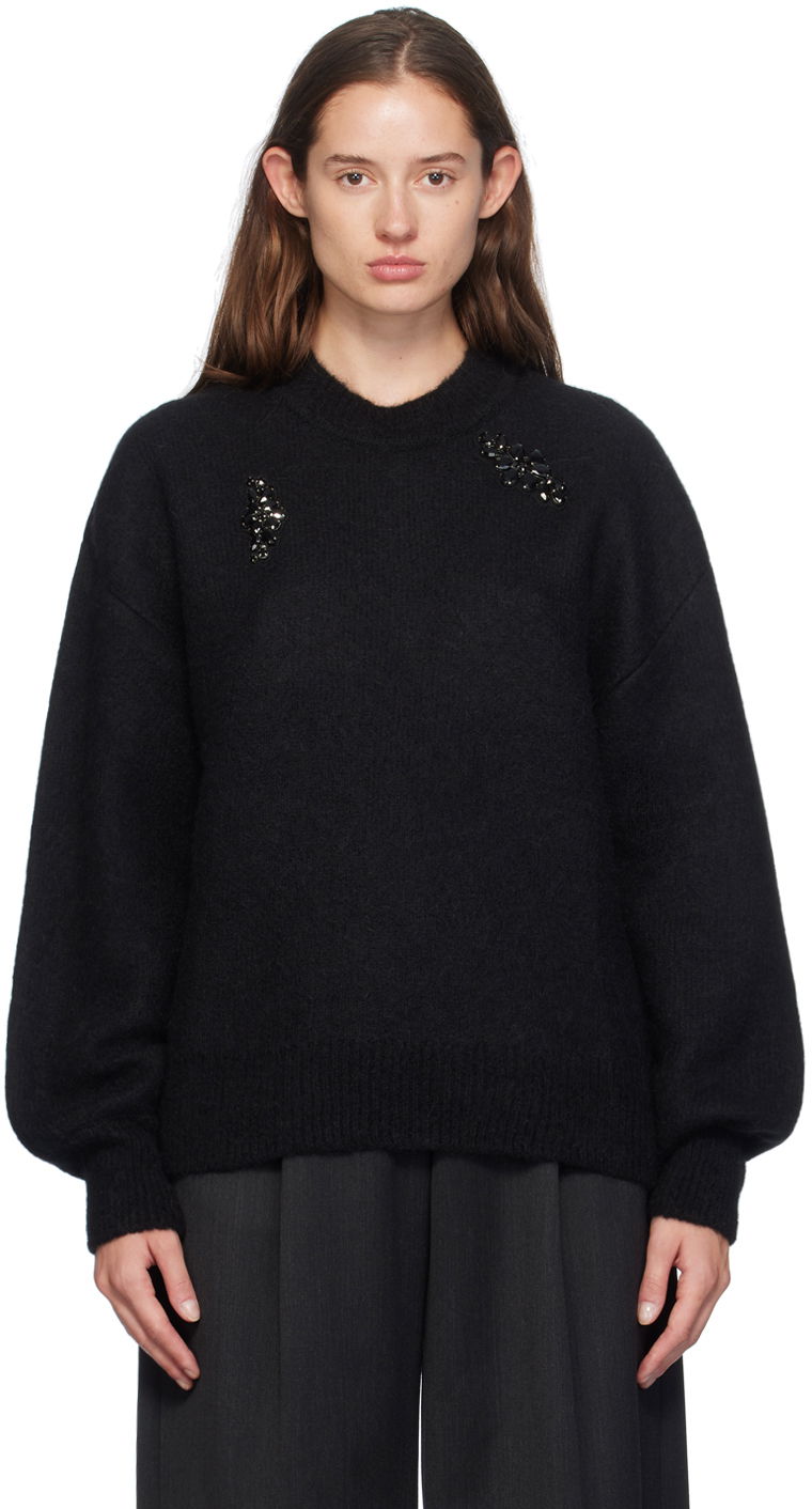 Pleteni pulover Simone Rocha Simone Rocha Embellished Sweater Črna | MIMK4WTB 0657
