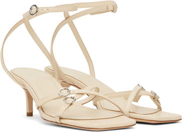 Modni dodatki Aeyde Aeyde Libby Leather Kitten Heel Sandals Bež | A11-HS-GAIS55TB172-SS25-100-007, 3