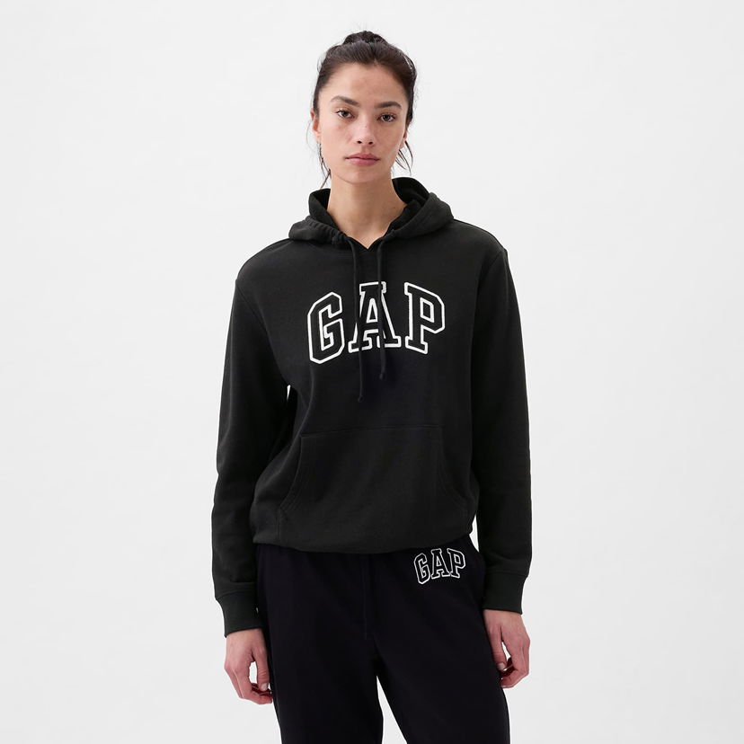 Pulover GAP Pullover Logo Hoodie True Black V2 Črna | 870537-02