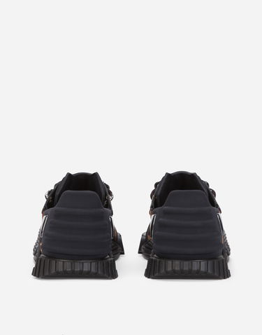 Superge in čevlji Dolce & Gabbana Leopard-print Cotton Ns1 Slip-on Črna | CK1810AO53889738, 2