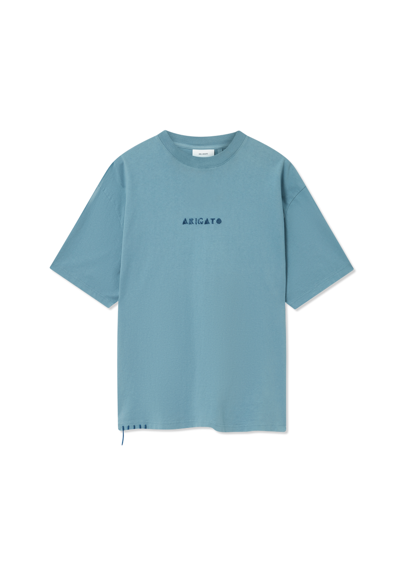 Majica AXEL ARIGATO Men's Relaxed Fit T-Shirt with Logo Embroidery Modra | A3443003