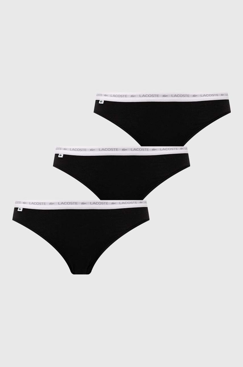 Spodnjice Lacoste Lacoste 3-Pack Panties Črna | 8F1338