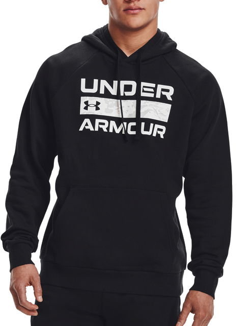 Pulover Under Armour Under Armour UA Rival Fleece Signature Hoodie Črna | 1366363-001
