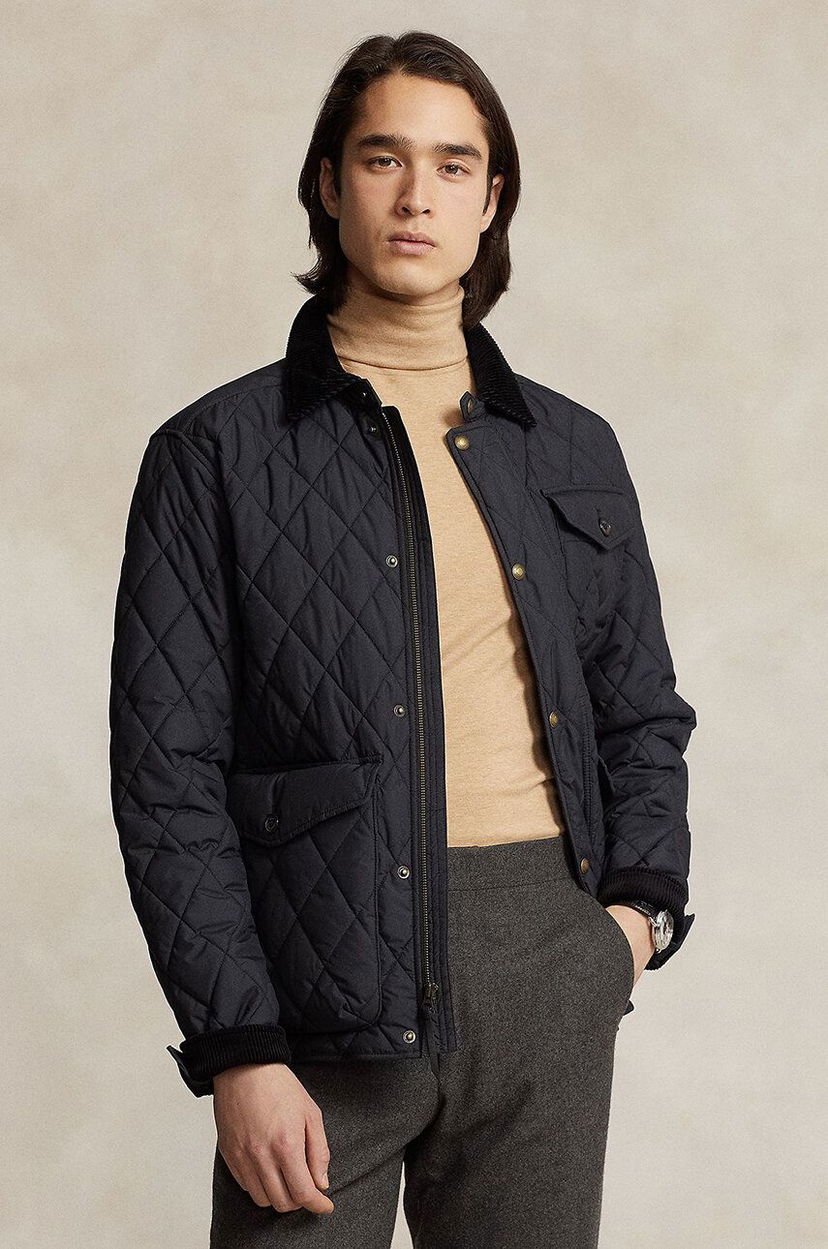 Puhovka Polo by Ralph Lauren Navy Blue Quilted Jacket Črna | 710847071