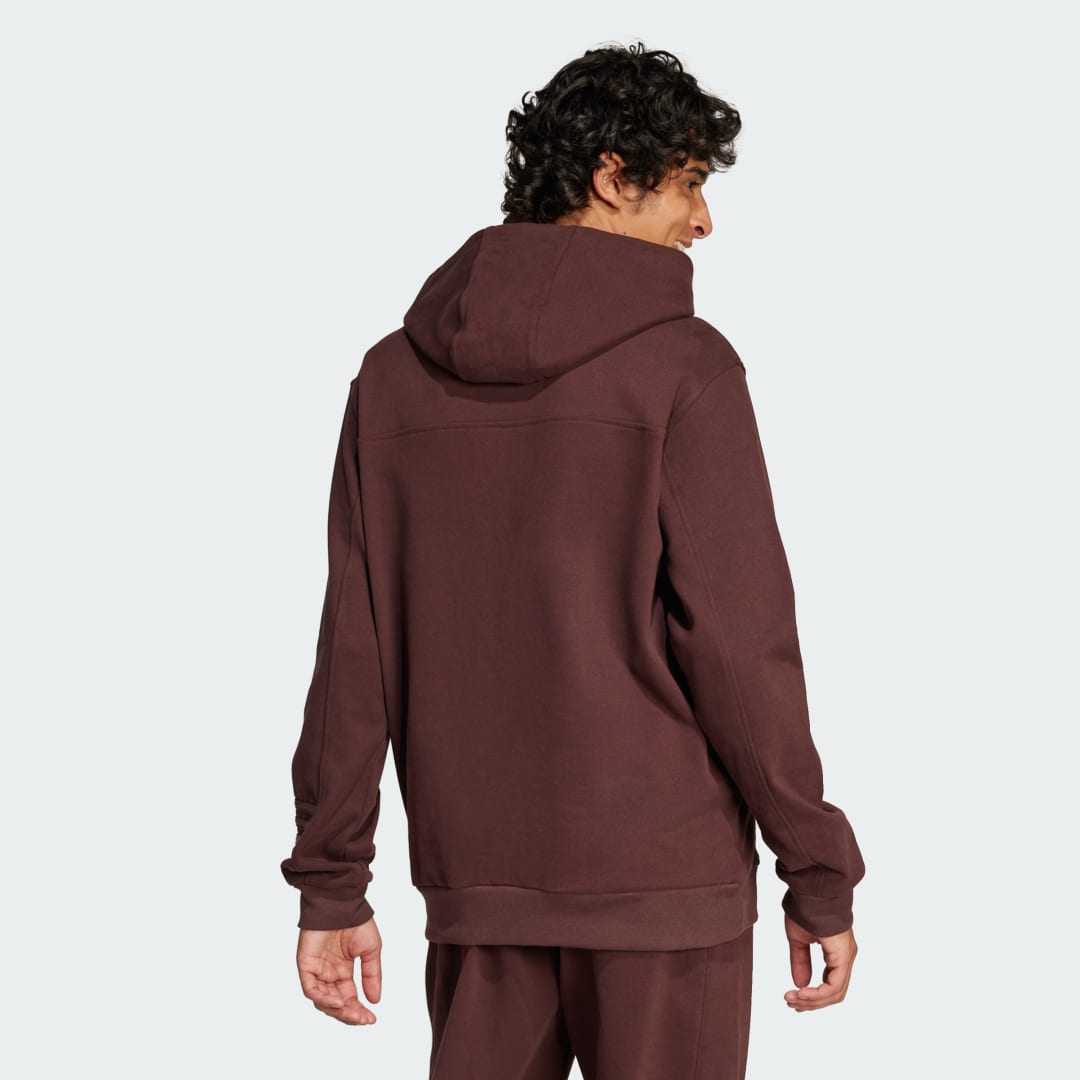 Pulover adidas Performance Burgundy Fleece Hoodie Bordo | JC8351, 1