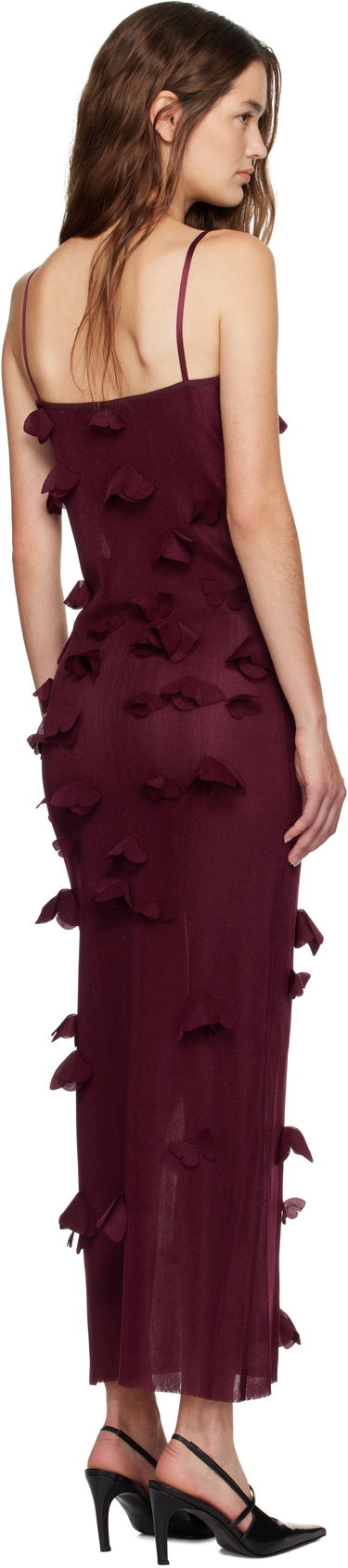 Obleke Coperni Coperni Butterflies Techno Midi Dress Bordo | COPML166Y3015, 2