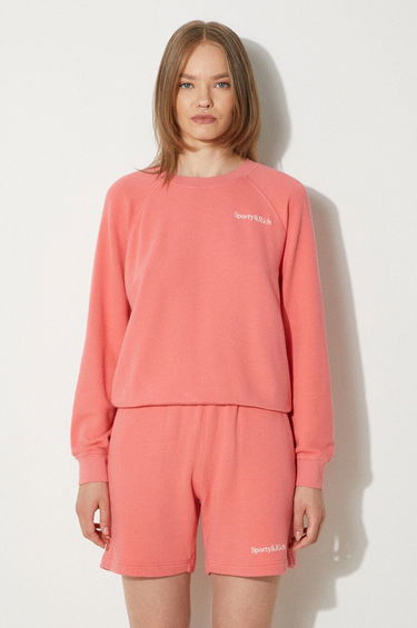 Pulover Sporty & Rich Serif Logo Soft Crewneck Sweatshirt Roza | WS047S402SC, 0
