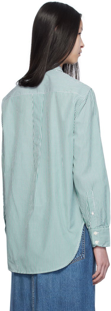 Srajce rag & bone Rag & Bone Maxine Striped Shirt Zelena | WAW23SA041ZE41, 2