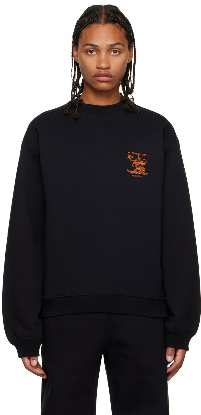 Pulover Y/PROJECT Embroidered Sweatshirt Črna | SWEAT52-S25