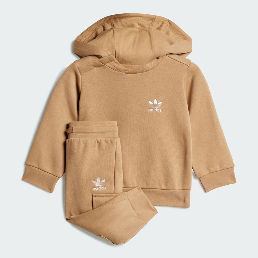 Trenirka adidas Performance Kids' Hoodie Cargo Set Rjava | JY4868