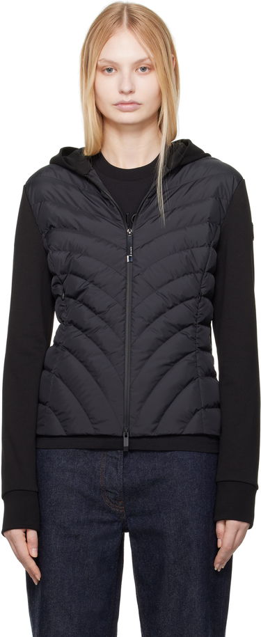 Pulover Moncler Moncler Zip Up Hooded Down Cardigan Črna | K10938G00020809KZ, 0