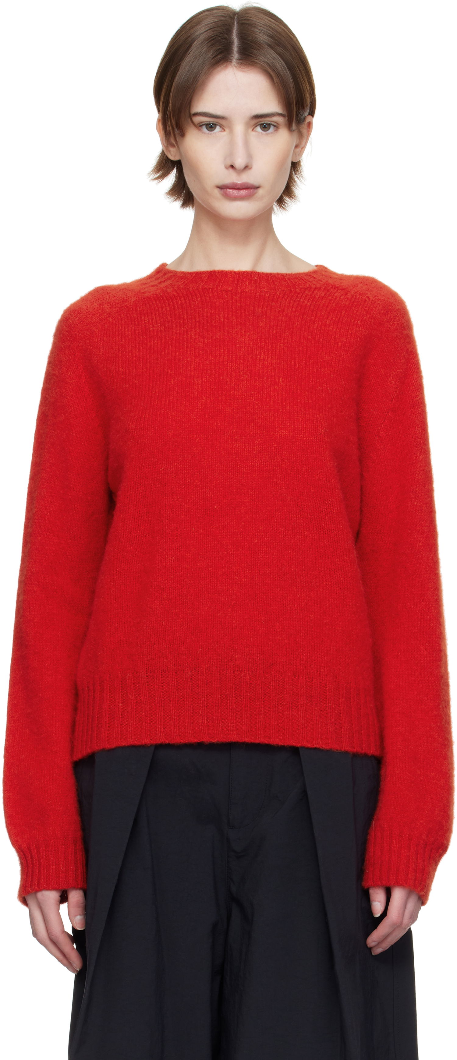 Pleteni pulover YMC YMC Jets Sweater Rdeča | Q8XMA, 0