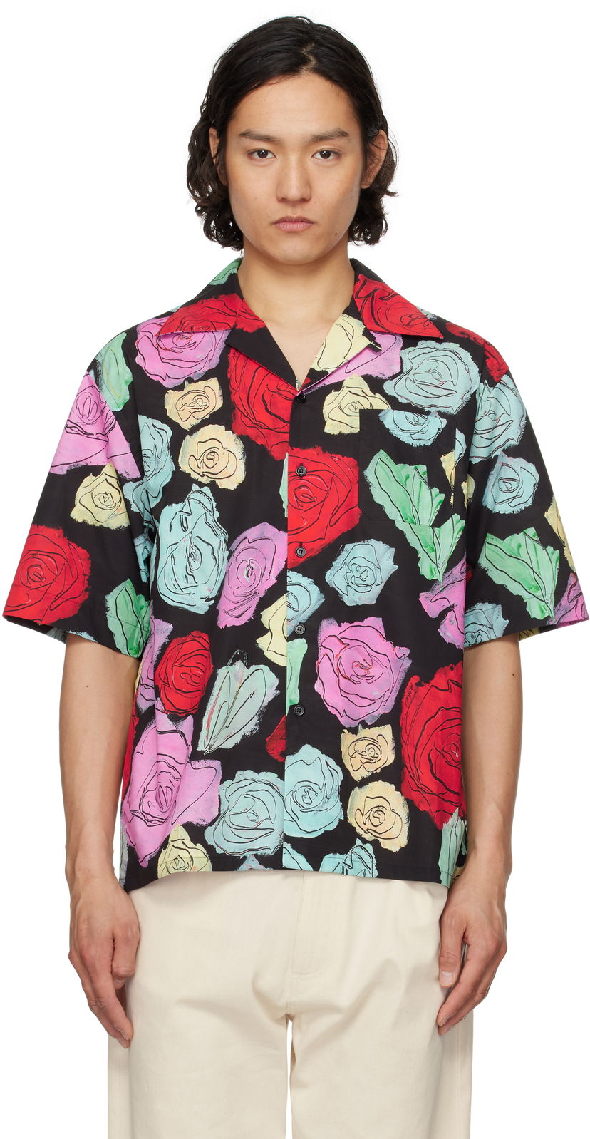 Srajce Marni Marni Orion Print Bowling Shirt Črna | CUMU0213A5 UTC506