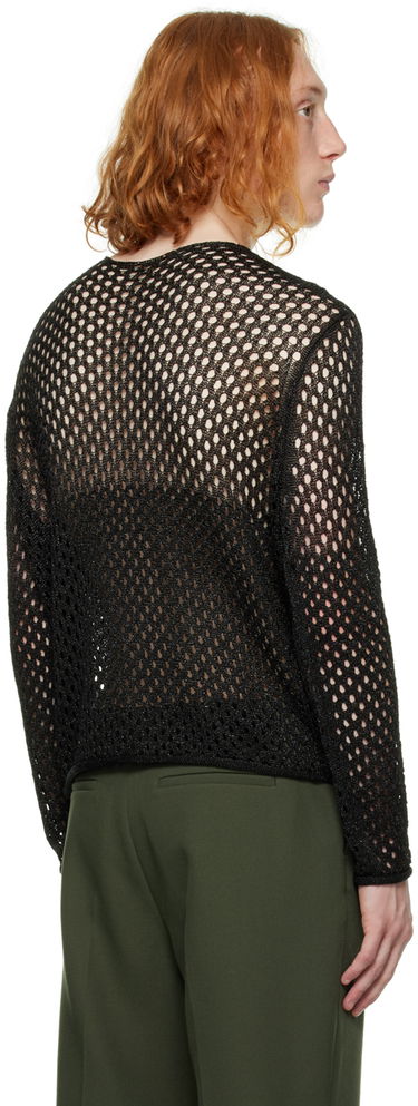 Pleteni pulover Dion Lee Metallic Long Sleeve Sweater Črna | C7107F22, 2