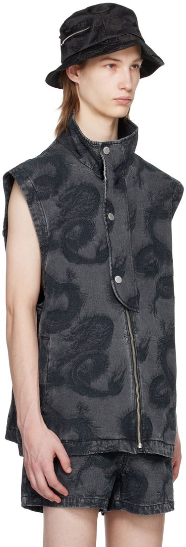 Telovnik Feng Chen Wang Feng Chen Wang Dragon Denim Vest Črna | FUS17VS04, 1
