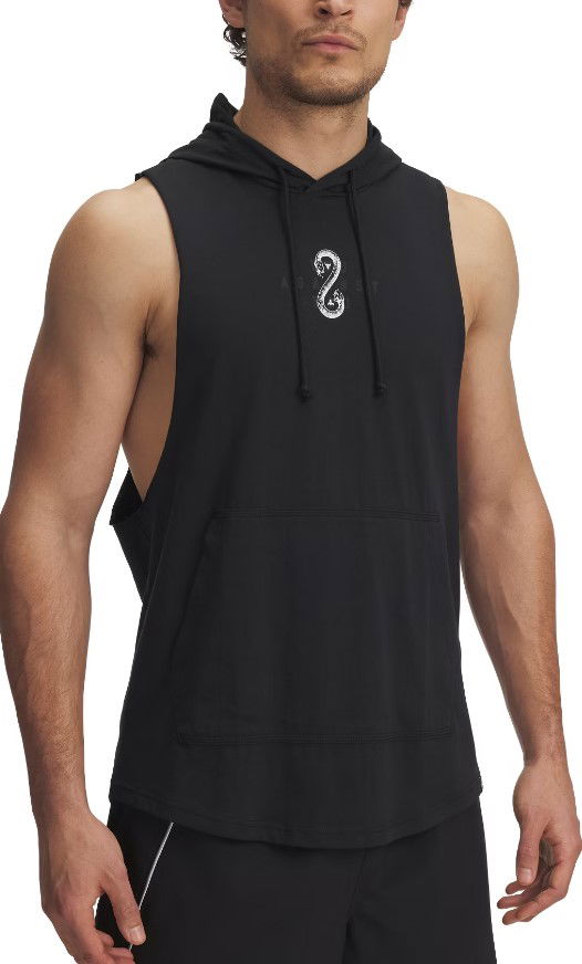 Majica brez rokavov Under Armour Project Rock Snake Sleeveless Hoodie Črna | 1389987-001, 0