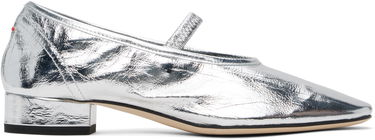 Oblačila Aeyde Aeyde Pippa Leather Ballerina Flats Kovinski | A11-FL-GLVR25RO126-SS25-920-068, 0