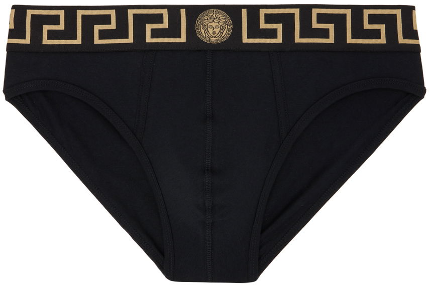 Spodnjice Versace Two-Pack Greca Border Briefs Črna | AU10180_1A10011, 0