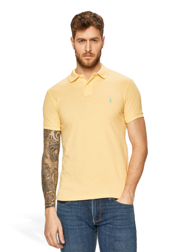 Polo majica Polo by Ralph Lauren Slim Fit Polo Shirt Rumena | 710795080003