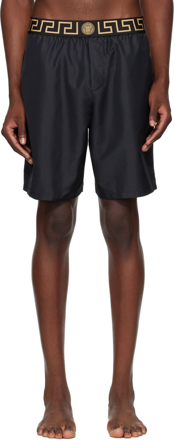 Kopalke Versace Versace Greca Border Swim Shorts Črna | ABU01023_1A11120