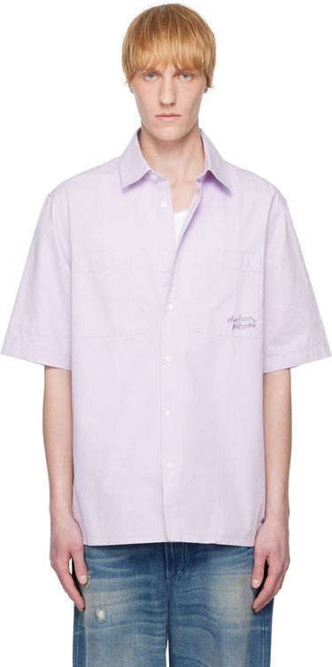 Srajce MAISON KITSUNÉ Maison Kitsuné Relaxed Short Sleeve Shirt Lila | OM00424WW9031, 0