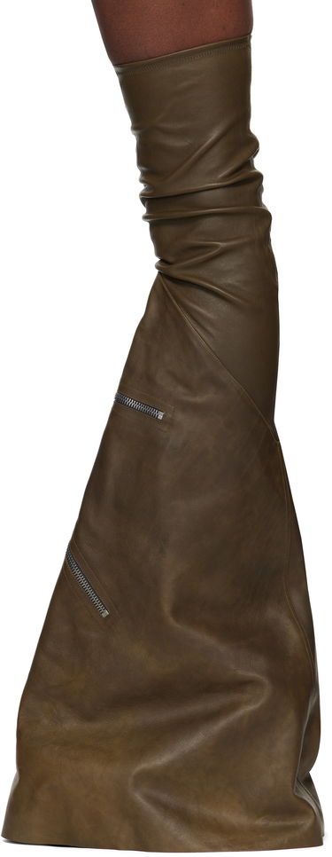 Nogavice Rick Owens Rick Owens Porterville Cargowedge Leather Boots Zelena | RR02D6849 LSLOO, 2
