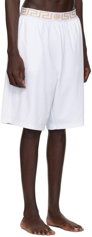 Kratke hlače Versace Versace Greca Border Swim Shorts Bela | 1003754 1A02555, 1