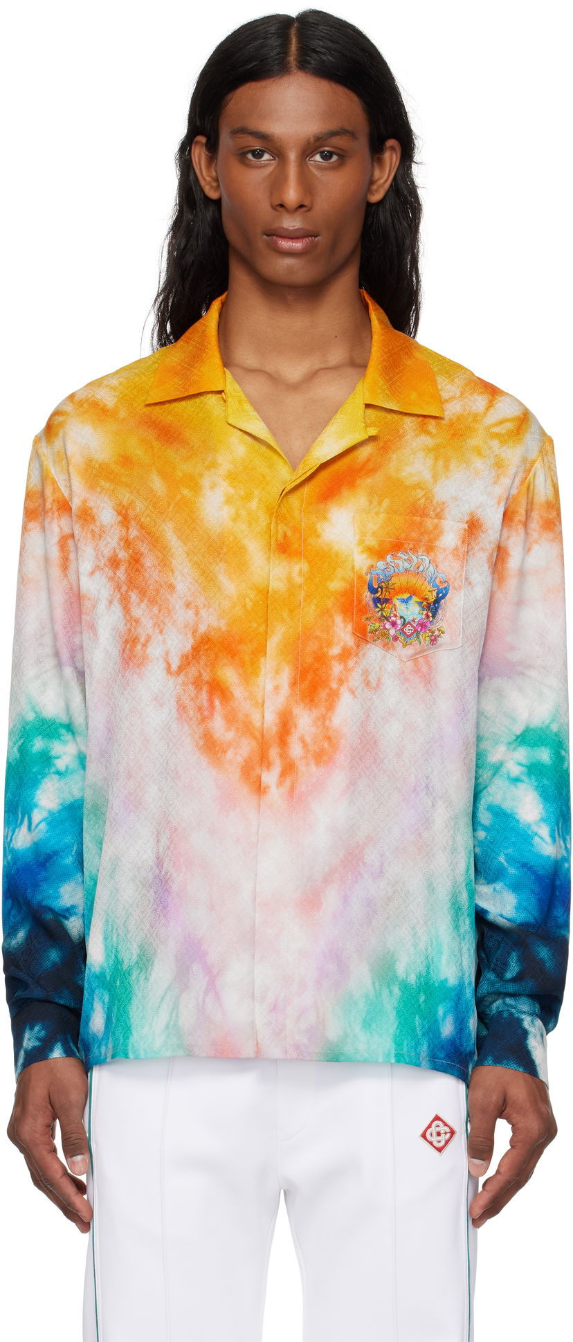 Srajce Casablanca Casablanca Surf Trip Silk Long Sleeve Shirt Večbarvna | U-MS25-SH-006-03