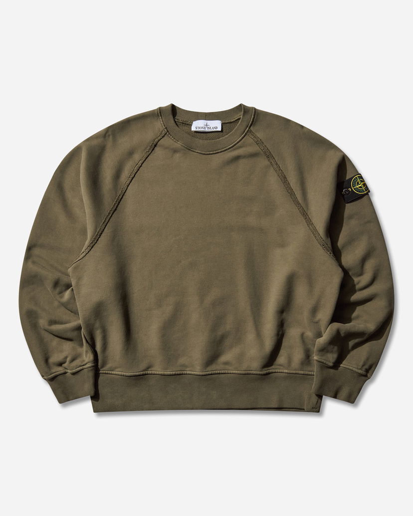 Pulover Stone Island Garment Dyed Oversized Fit Crewneck Sweatshirt Zelena | K2S15-6100022-S0A20 V0054