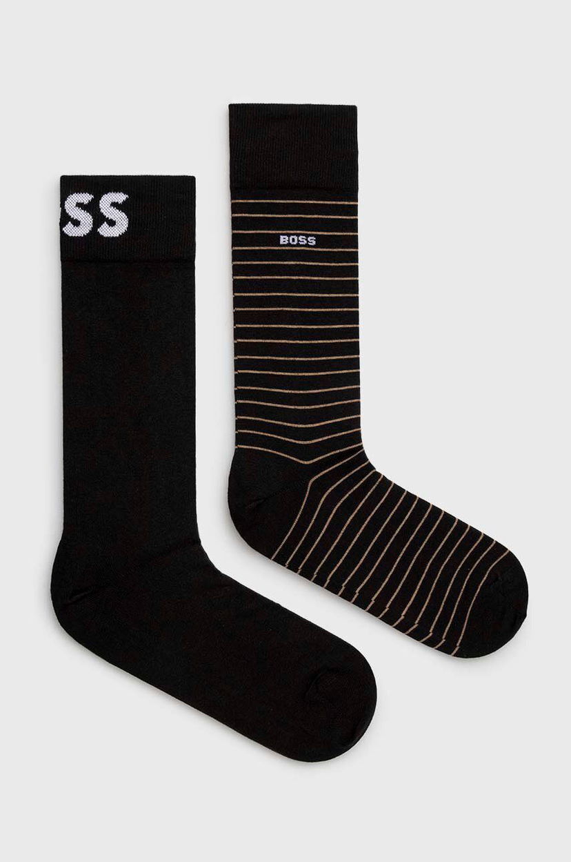 Nogavice BOSS Socks 2-pack Črna | 50467722