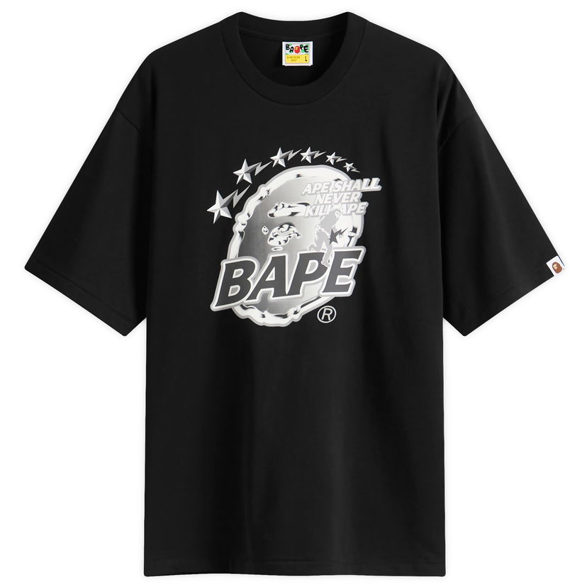 Majica BAPE Metal Ape Head Tee Črna | 001TEL801340M-BLK