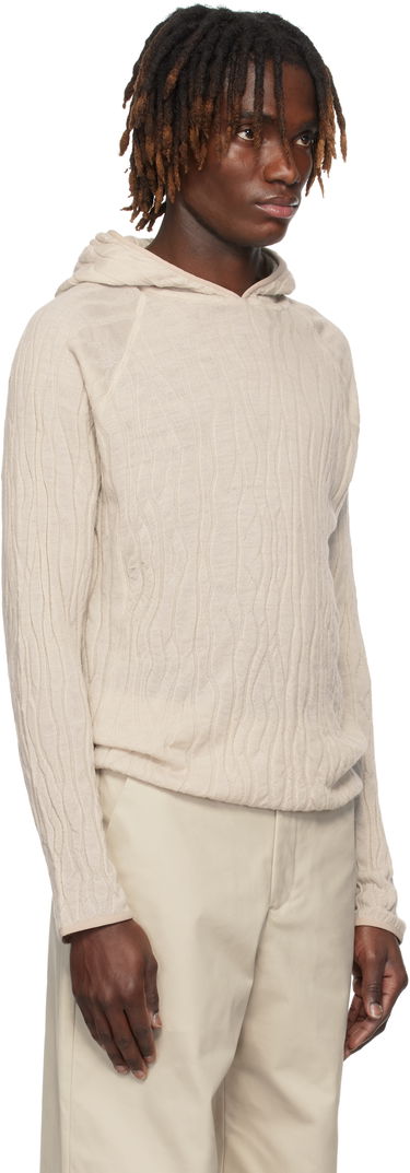 Pulover HELIOT EMIL HELIOT EMIL Sortsol Knit Hoodie Bež | PRESS25_M_07_070_ST18, 1