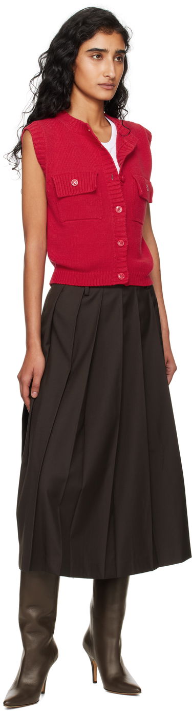 Telovnik Max Mara Max Mara Caprara Knit Vest Rdeča | 2525356031600, 3