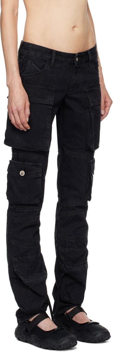 Cargo hlače The Attico Attico Essie Cargo Pants Črna | 241WCP113 D066, 1